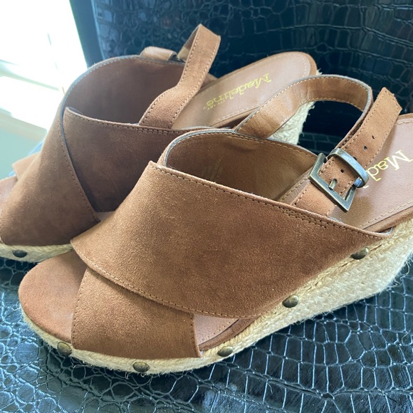 EUC Madeline Stuart espadrille wedge heel sandals - Picture 4 of 16